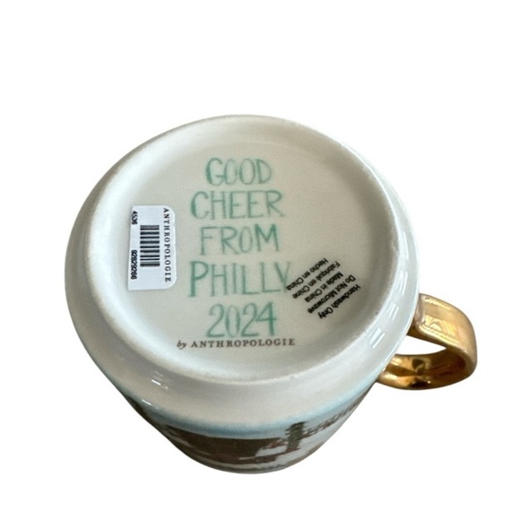 Anthropologie Philly Holiday in the City Stoneware Coffee Tea Mug Cup 2024 NWT - Picture 8 of 9